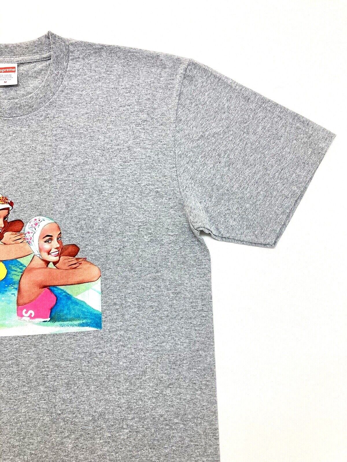 Supreme Swimmers Tee Heather Grey Size M SS18 T-Shirt