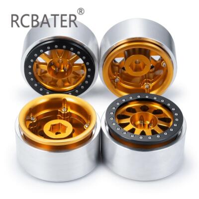RCBATER 4PCS 2.9'' Beadlock Wheel Rims Upgrade for Axial 1/6 RC SCX6 Crawler Car