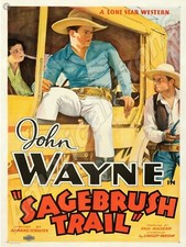 John Wayne in Sagebrush Trail Movie NEW Metal Sign: Great Movie Room Décor 