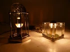 2 lamps table lamps 80s Sische Nachtmann lights design L-1215