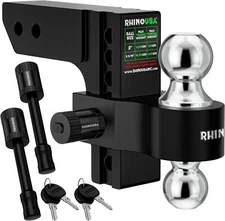 Rhino USA Heavy Duty Adjustable Trailer Hitch (Fits 2.5-Inch Receiver)