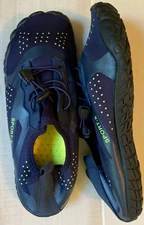  SPORT X blue yellow water shoes NWOB Men's 43 US 10 