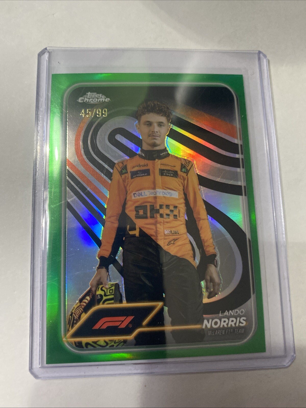 2024 Topps Chrome F1 Green #7 Lando Norris 45/99
