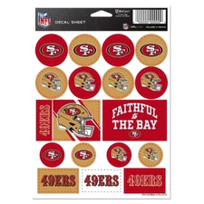 San Francisco 49ers NFL Vinyl Die-Cut Sticker Set / Decal Sheet *Free Shipping