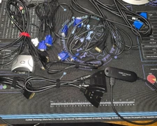 Lot - Mixed computer video cables - VGA, DVI, HDMI, DP + Adapters - Read please!
