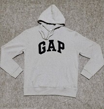 New Gap Hoodie Sweatshirt Navy Blue Arch Logo Size Large Heather Gray
