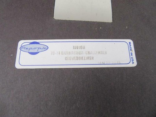 New Repops Glove Box Liner Dodge Challenger/Plymouth Cuda Part Number: 629-MO108 - Picture 3 of 7