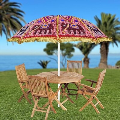 garden furniture patio umbrellas Double Top Umbrella - Push Button Tilt park treats Color:White (Mips-Node) Terrace Coastal Scalloped Half This 9x11 ft solar