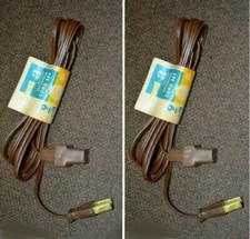 2 X Leviton BROWN 9 FT Safety Extension POWER CORD 15A 125V 1250W USA NEW 2532-9