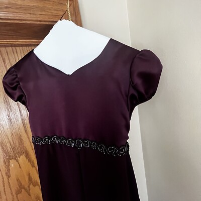 Jessica McClintock Girls 14 Junior Bridesmaid Flower Girl Dress Eggplant  Purple | eBay