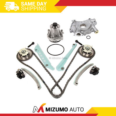 Timing Chain Kit Cam Phaser Water Pump Oil Pump Fit 06-10 Ford TRITON 4.6