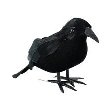Black Fake Crow Halloween Party Decor Animal Model Simulation Scary Bird New
