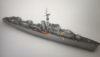 1/100 or 1/96 HMS Battle class destroyer (full hull) 3D Printed