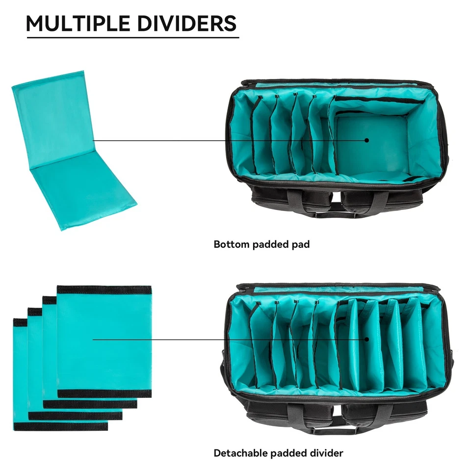 Saviour DJ Cable File Bag, Detachable Padded Bottom and Dividers, Travel Gig - Image 4 of 4