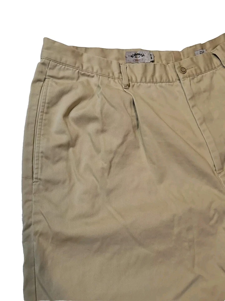 Pantalones deportivos de golf Callaway para hombre delanteros planos beige talla 34x40 Foto 3 de 4