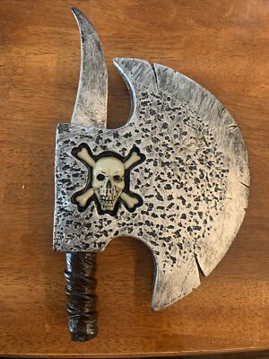 Costume Prop - Reaper Axe With Skull 15'' - Able to add handle