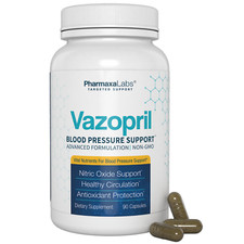 Vazopril Blood Pressure Supplement with Nitric Oxide Support - 90 Capsules