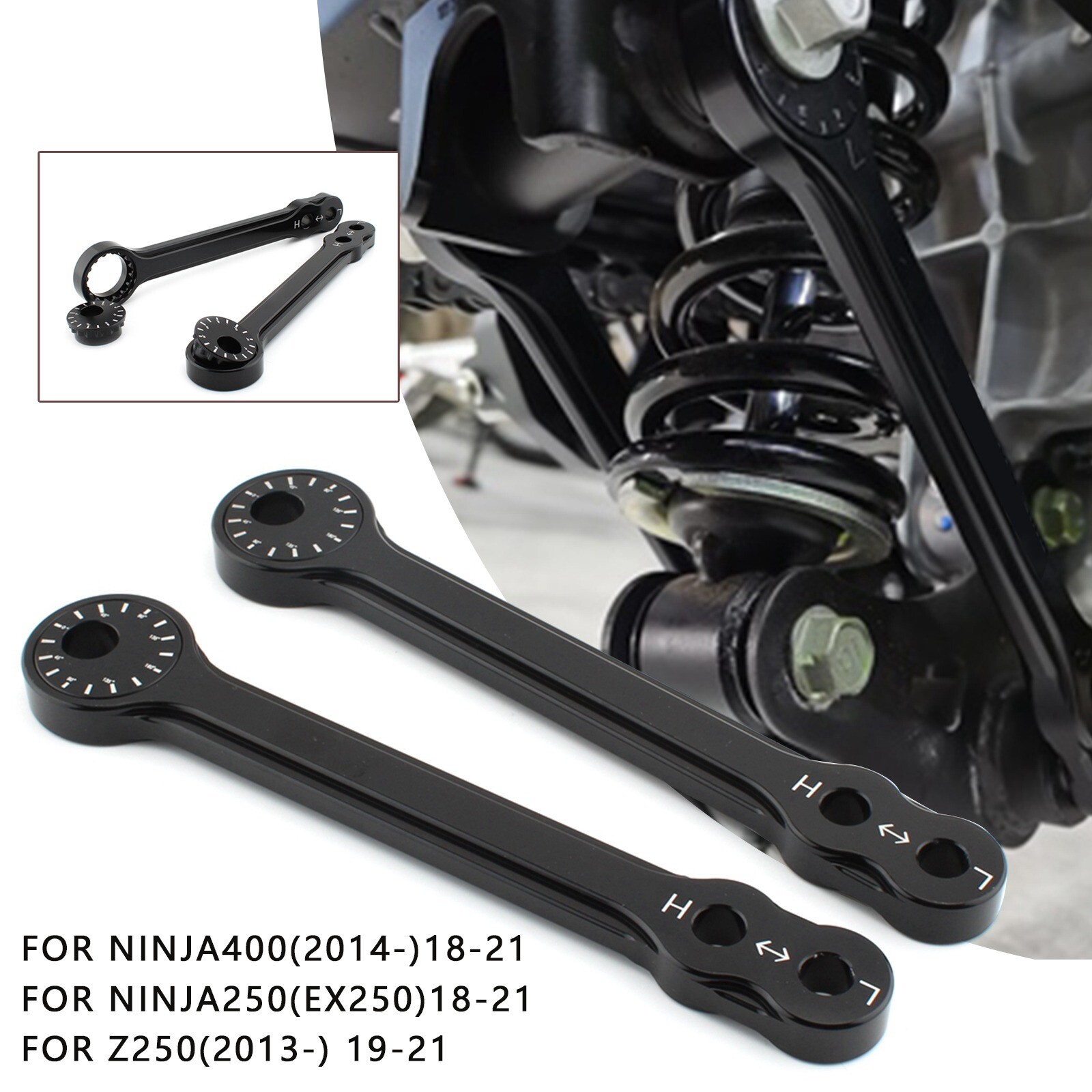 Lowering Links Kit For KAWASAKI Z250 Z400 NINJA 250/400 Rear Suspension Drop eBay