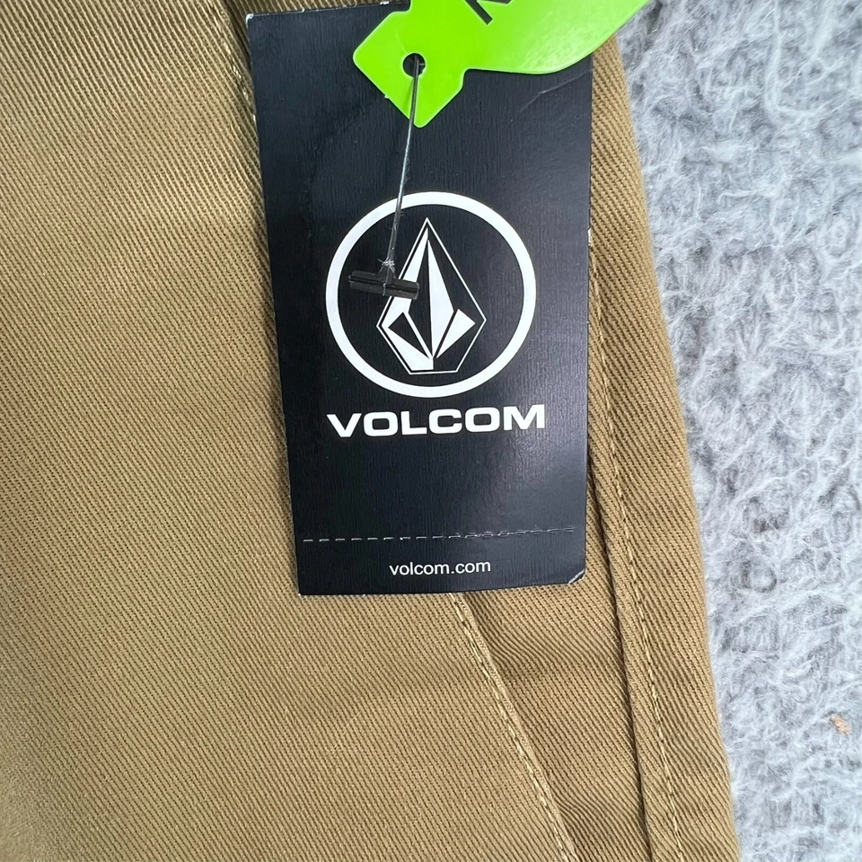 VOLCOM Frickin Chino Shorts Men 30 (31x10.5 Actual) Regular Tan Flat Front Skate - Image 4 of 4