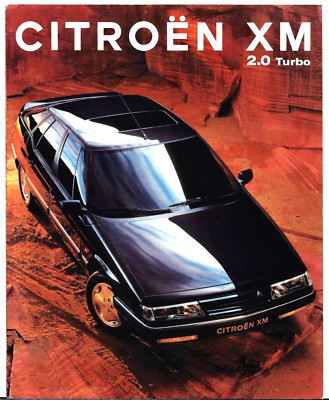 Citroen XM 2.0 Turbo 1993 UK Market Sales Brochure i, Si, SEi Hatchback & Estate