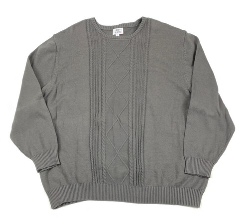 Preppy Gray Heavyweight Cable Knit 