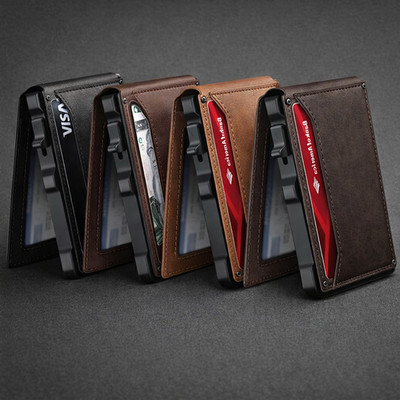 Carbon Fiber Wallet RFID Blocking Slim Minimalist Mens Front Pocket Card Holders