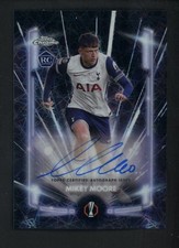 2024 Topps Chrome UEFA UCC Mikey Moore Black Lazer RC Rookie Auto