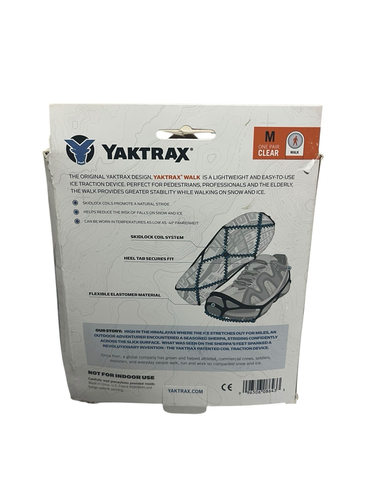 Yaktrax New Size Medium Ultra Lightweight Ice Traction Men 9-11 Women 10.5-12.5