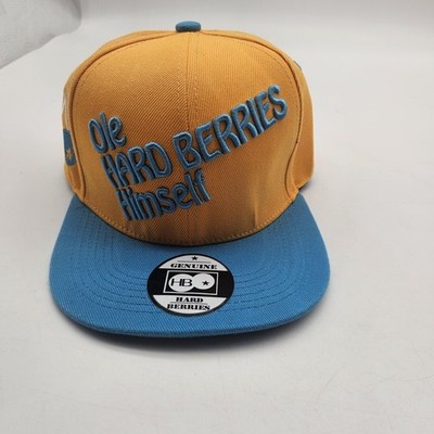 Hard Berries Hat Cap Snap Back Yellow Flatbill Ole Hard Berries Himself Mens