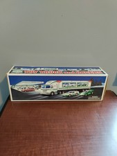 Hess 1997 Toy Truck and Racers with Original Box and Accessories Working Lights
