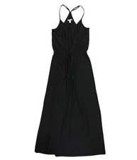 bar III Womens Tie Waist Maxi Dress, black, M