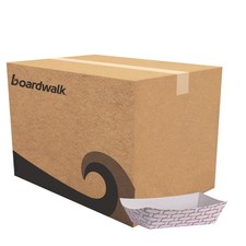 Boardwalk Paper Food Baskets, 6 oz Capacity, Red/White, 1000/Carton