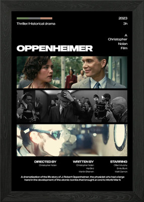 Oppenheimer Movie Poster Framed Wall Art Poster Canvas Print Picture