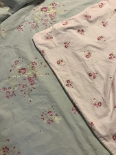 Simply Shabby Chic, Rachel Ashwell, Roses, Duvet, Queen/Full, Reversible Pink/Bl