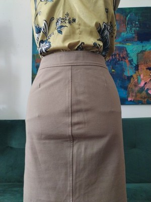 Hallhuber Damen Rock Cappuccino Made In Italy 36 Neu
