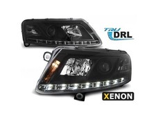 xenon headlights true drl black for audi a6 c6 04.2004-2008