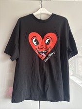 Keith Haring Men’s Black 100% Cotton Graphic T Shirt VGC Size M-L