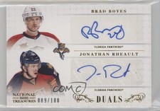 2013 National Treasures Duals 89/100 Jon Rheault Brad Boyes Jonathan Auto 1e15