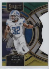 2023 Panini Select Premier Level Green & Yellow Prizm Die-Cut Brian Branch 0i4k