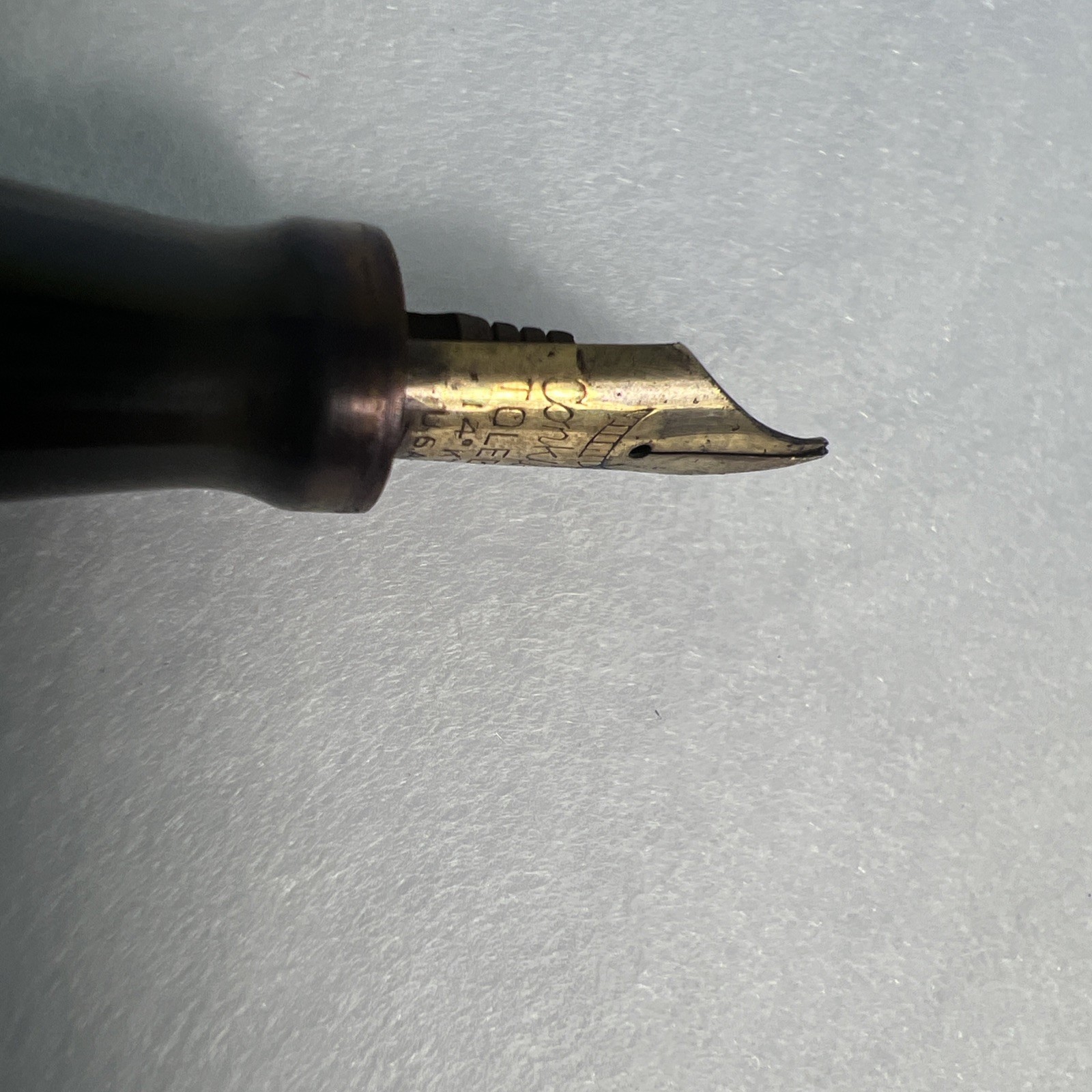 Vintage Conklin Fountain Pen With 14k Gold Point Nib Toledo Green ESTATE FIND