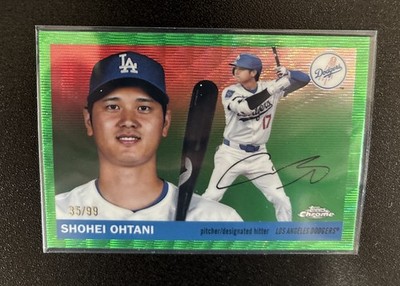 2025 Topps Chrome Platinum Green Wave Shohei Ohtani #17 Dodgers /99