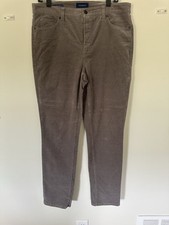 Talbots Corduroy High Waist Straight Leg Gray Size 10