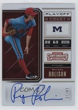 2018 Contenders Draft Picks RPS Playoff Ticket 14/15 Ryan Rolison #8 Auto 0c2