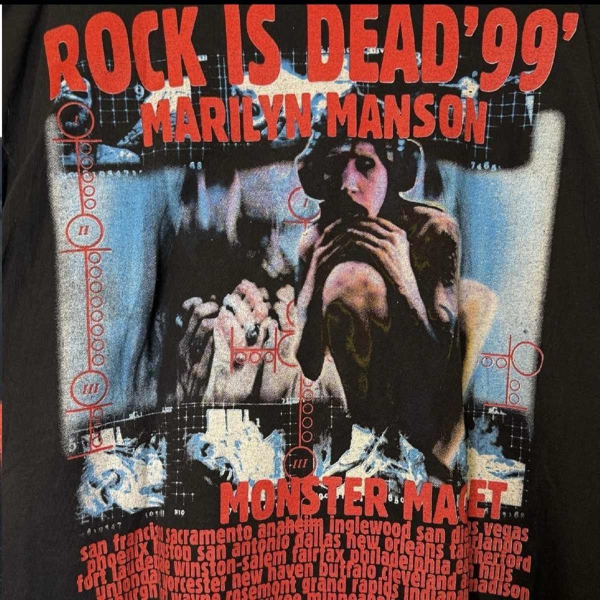 Marilyn Manson Rock Is Dead 1999 Vintage 90s T-Shirt Band Tee | eBay