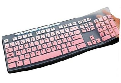 Ultra Thin Silicone Keyboard Protective Skin Cover Compatible with Ombre Pink