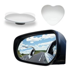 2 Car Blind Spot Mirrors, 8cm Frameless Convex Glass Mirror - 360  Adjustable