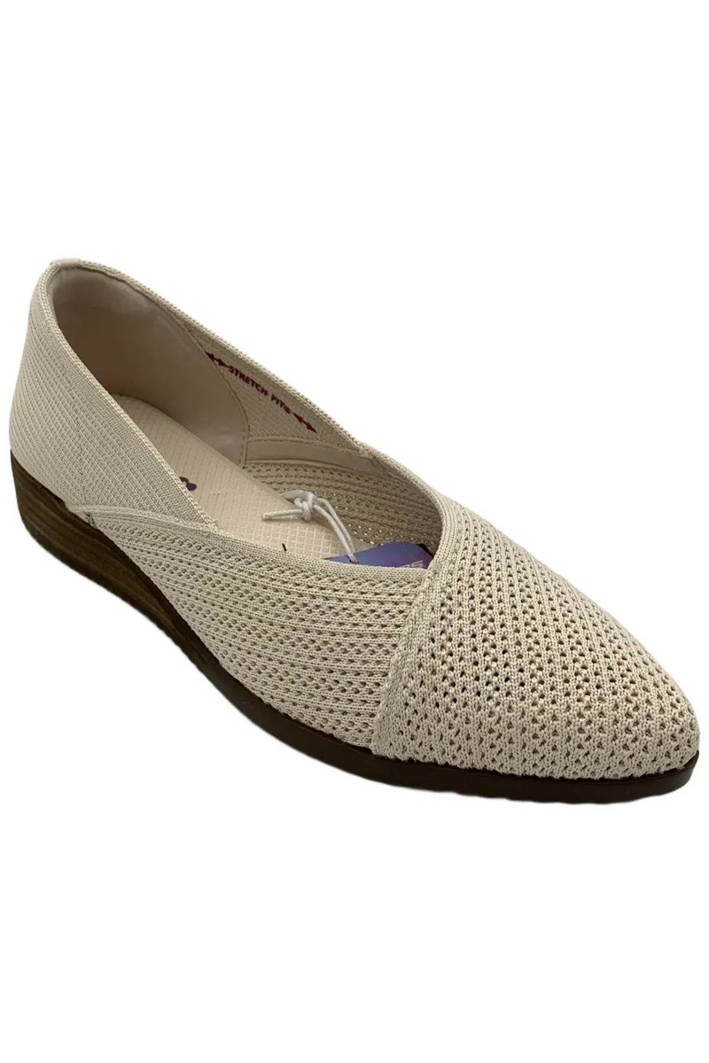 Skechers Women's Cleo Sawdust Recycled Knit Wedges Natural | eBay