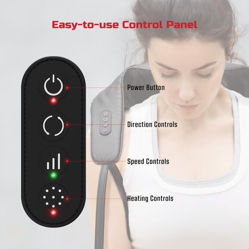  Shiatsu Pro Shiatsu Back and Neck Massager, Cordless Heated Neck and Shoulder  - Picture 3 of 6