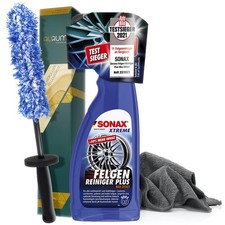 SONAX Xtreme Felgenreiniger Plus 750ml + Aurum ultraFlat Microfaser Felgenbürste