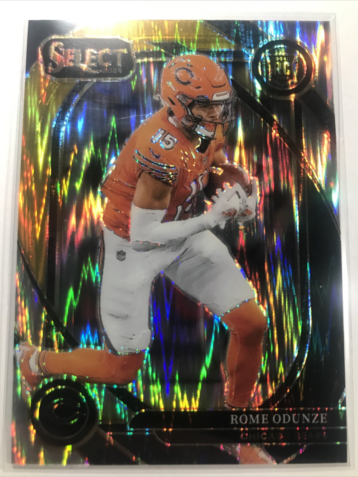 Rome Odunze 2024 Select #236 ROOKIE RC CLUB LEVEL GOLD BLACK SHOCK PRIZM BEARS